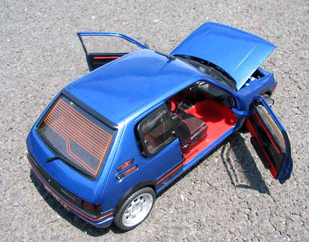 Peugeot 205 GTI Blue Metallic Miniature Vehicle 421186300 Solido 1:18