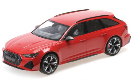 MODELLINO AUTO STATICO AUDI A6 RS6 AVANT 2019 ROSSO MODELLISMO