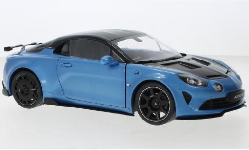 2023 Alpine A110S Pack Aero Bleu Alpine Blue Metallic with Black Top 1/18  Diecast Model Car by Solido